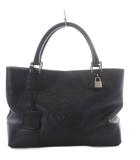 ロエベ LOEWE アマソナ フスタ AMAZONA FUSTA アナグラム ハンドバッグ レザー 南京錠付き ブラック /YO8 ■OH