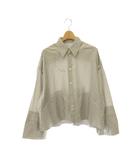 マルタンマルジェラ Martin Margiela MM6 S52DL0200 カットオフストライプシャツ 長袖 36 グレー /HK ■OS ■SH