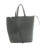 セリーヌ CELINE フィービー期 バーティカルカバ スモール トートバッグ 2WAY ハンド ショルダー ロゴ レザー 黒 ブラック /SS ■OS ■OH