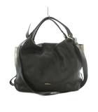 フルラ FURLA 2WAY ショルダーバッグ ハンドバッグ レザー バイカラー 黒 ブラック 茶 ブラウン /MI ■OS