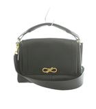 アニヤハインドマーチ ANYA HINDMARCH ROPE BOW M バッグ 2WAY ハンドバッグ ショルダーバッグ レザー 黒 ブラック /MI ■OS