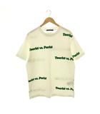 ルイヴィトン LOUIS VUITTON TOURIST VS PURIST ショートスリーブTシャツ カットソー クルーネック M 白 ホワイト 緑 グリーン 黒 ブラック /CX ■OS ■SH