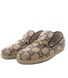 グッチ GUCCI ローファー スリッポン GGウール ホースビット 40 ベージュ 575850 /YO20