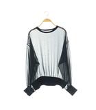 ミューズ ドゥーズィエム クラス MUSE de Deuxieme Classe 24SS Sheer Blouse ブラウス プルオーバー 長袖 シアー ネイビー /CX ■OS