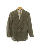  クチュールドアダム COUTURE D ADAM 26SS Double JK Glen Check ダブルジャケット テーラードジャケット 36 グレー ダークブラウン /ES ■OS