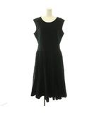 フォクシー FOXEY 24年 44138 Knit Dress Aerin ワンピース ロング ノースリーブ 42 ブラック /ES ■OS