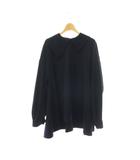 エンフォルド ENFOLD PEダブルクロス アシンメカラーBLOUSE ブラウス プルオーバー 38 ネイビー /CX ■OS ■SH