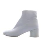 エムエムシックス メゾンマルジェラ MM6 Maison Margiela アナトミックブーツ ショートブーツ レザー スクエアトゥ 37 水色 ライトブルー S59WU0234 /SR