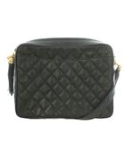シャネル CHANEL マトラッセ キャビアスキン ショルダーバッグ ココマーク キルティング レザー  タッセル 2番台 黒 ブラック ゴールドカラー /BB ■OH