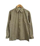 アクアスキュータム AQUASCUTUM ウール混 チェックシャツ 長袖 L ベージュ /MY ■OS