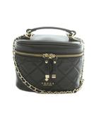 トッカ TOCCA ヨンアコラボ 2WAY PILA VANITY BAG バニティバッグ ショルダーバッグ キルティングレザー 黒 ブラック /MI ■OS