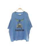 RePRODUCTION LABEL ヴィンテージ加工オーバーサイズTシャツ ダメージ加工 F ブルー /MY ■OS