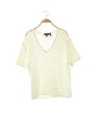 セオリー Theory 26SS TWISTED COTTON OPEN ST TEE ニット カットソー 半袖 S ホワイト /HK ■OS
