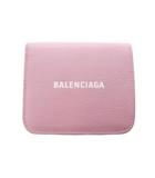 バレンシアガ BALENCIAGA CASH COIN CARD HOLDER WITH FLAP コインカードホルダー 二つ折り財布 小銭入れ 札入れ ウォレット レザー ピンク 594216 /RI ■OS ■OH