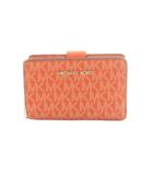 マイケルコース MICHAEL KORS シグネチャー 二つ折り財布 L字ファスナー 小銭入れ オレンジ /MI ■OS