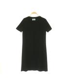 プラダ PRADA ウールミラノリブニットワンピース 膝丈 半袖 40 ブラック /ES ■OS ■SH