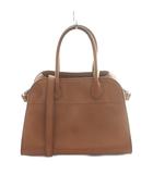 ザロウ THE ROW Soft Margaux 10 ソフトマルゴー10 2WAY ハンドバッグ ショルダー レザー 牛革 ワンカラー 茶 ブラウン W1190 L72 /BB