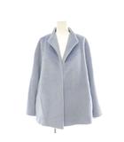エスカーダ ESCADA ウール アルパカ ジャケット ボタンレス 42 ライトブルー /HK ■OS
