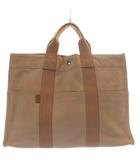 エルメス HERMES ニューフールトゥMM トートバッグ トワルアッシュ キャンバス オレンジ /YO11 ■OH