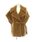 マックスマーラ MAX MARA NEWABAVO テディベア ケープ コート アウター チェスター SM ベージュ /NR ■OS