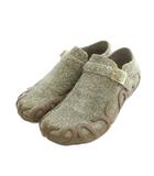 RISE BUCKLE SLIP ON スリッポン スエード 37 24.0cm カーキ 茶 ブラウン /MI ■OS ■SH