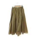 マックスマーラ MAX MARA 26SS ロンツァ シルク タフタ スカート フレア ロング 40 ベージュ /HK ■OS