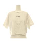 エムエムシックス メゾンマルジェラ MM6 Maison Margiela キッズ クロップドTシャツ クルーネック プリント 半袖 14 白 ホワイト /HS ■OS