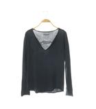 ザディグ エ ヴォルテール ZADIG & VOLTAIRE ラインストーン スカル カットソー 長袖 S ネイビー /HK ■OS