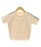 ダーリッチ Darich 25SS ラインパイルニットトップス カットソー 半袖 ロゴ刺繍 F ライトピンク パープルグレー /DO ■OS