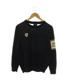 パーリーゲイツ PEARLY GATES クルーネックニット セーター 長袖 ゴルフ 1 ネイビー /HK ■OS
