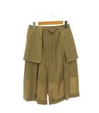 ルシェルブルー LE CIEL BLEU Apron Pocket Pants エプロンポケットパンツ キュロットパンツ ハーフ リネン混 38 ベージュ /HS ■OS