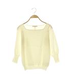 プロポーション ボディドレッシング PROPORTION BODY DRESSING ニット カットソー 七分袖 S ホワイト /HK ■OS