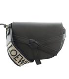ロエベ LOEWE ゲート デュアル ミニ ショルダーバッグ レザー アナグラム ロゴ 黒 ブラック /BB ■OH