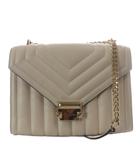 マイケルコース MICHAEL KORS WHITNEY キルテッド フラップ チェーン ショルダー ミディアム キルティング ライトクリーム /YO19