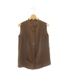 セオリーリュクス theory luxe 25AW CHESTER SKIA BLOUSE ブラウス ノースリーブ 32 ブラウン /HK ■OS
