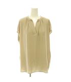 セオリーリュクス theory luxe 25SS flow litzy blouse ブラウス プルオーバー スキッパー フレンチスリーブ 38 ベージュ /CX ■OS ■SH