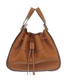 ロエベ LOEWE Hammock Drawstring Bag ハンモックドローストリングバッグ ミディアム アナグラム ハンド レザー ロゴ 茶 ブラウン /BB ■OH