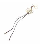 ロエベ LOEWE アナグラム バッグチャーム キーホルダー レザー ブラウン ゴールド色 /YO4 ■OH