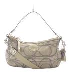 コーチ COACH F17210 スプリング・プレイド・タータン シグネチャー ハンドバッグ ワンハンドル ショルダーバッグ 2way ベージュ /YO8