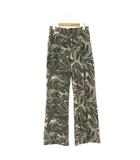 ナシジマーブルガラフレアパンツ ストレッチ 裾スリット F グレー /MY ■OS