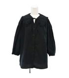シンゾーン Shinzone ザシンゾーン 25SS COTTON FRILLED BLOUSE ブラウス シャツ 長袖 九分袖 F0 ブラック /ES ■OS