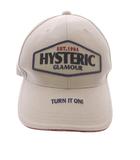 ヒステリックグラマー HYSTERIC GLAMOUR TURN IT ON ワッペンキャップ 帽子 野球帽 F ベージュ /YO16