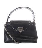 チャールズ&キース  CHARLES&KEITH Arwen スタッズ トップハンドルバッグ ハンドバッグ ショルダーバッグ 2way レザー ブラック /YO25