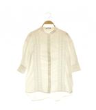 セオリーリュクス theory luxe 25AW Luxe Cotton Elma Blouse ブラウス レース 七分袖 S32 ホワイト /HK ■OS