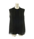 フォクシー ブティック FOXEY BOUTIQUE 24年 Blouse Ruffle Top ブラウス ラッフルトップ ノースリーブ 38 ダークブラウン 44684 /HS ■OS