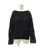 セオリー Theory 25SS SHEEN COTTON EASY OPEN NK S ニット セーター 長袖 透かし編み S ネイビー /DO ■OS