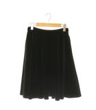フォクシーニューヨーク FOXEY NEW YORK ベロアノワール 40454 Skirt Velour Lady スカート ベロアレディ 膝丈 フレア 38 黒 ブラック /NR ■OS