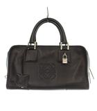 ロエベ LOEWE 311.62.001 Amazona 28 アマソナ28 アナグラム ハンドバッグ レザー ロゴ ワンカラー 黒 ブラック /BB ■OH