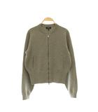 セオリー Theory ELEVATED WOOL KNIT WOOL BOMBER ニットジャケット ジップアップ S グレー /MY ■OS