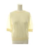 セオリー Theory 25SS SHEER CREPE CROP TEE トップス ニット カットソー シアー 半袖 S アイボリー /HS ■OS
